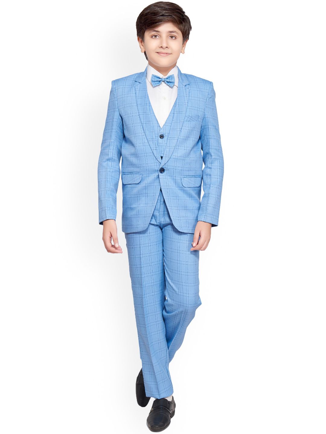 BAESD Boys 4 Pieces Single-breasted Party Suit Set