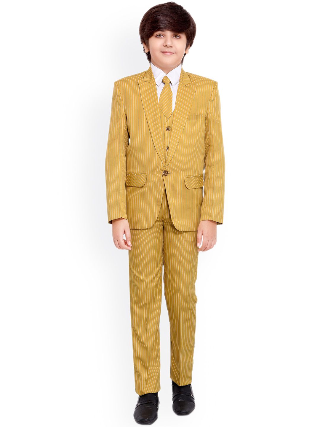 BAESD Boys 4 Pieces Single-breasted Party Suit Set