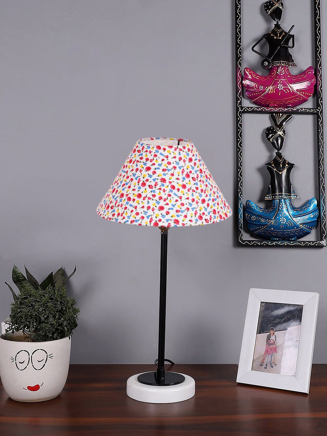 Devansh Warm Yellow Wood Frustum Solid High Quality Electrical Table Lamps
