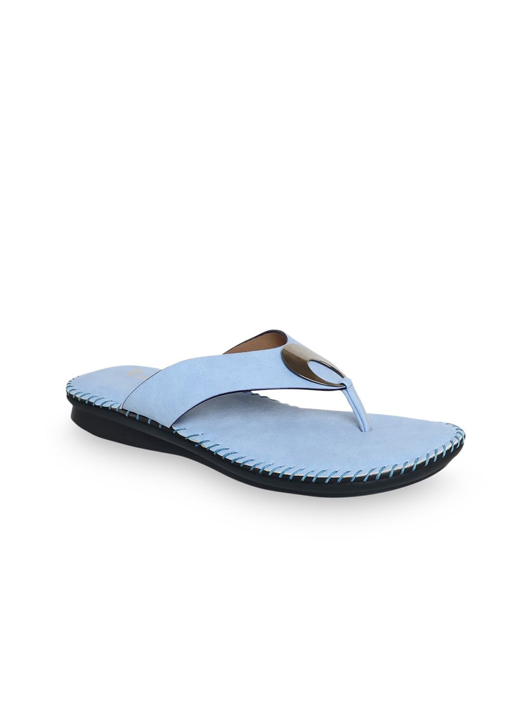 V-WALK Stitch Detail Open Toe Flats Price in India