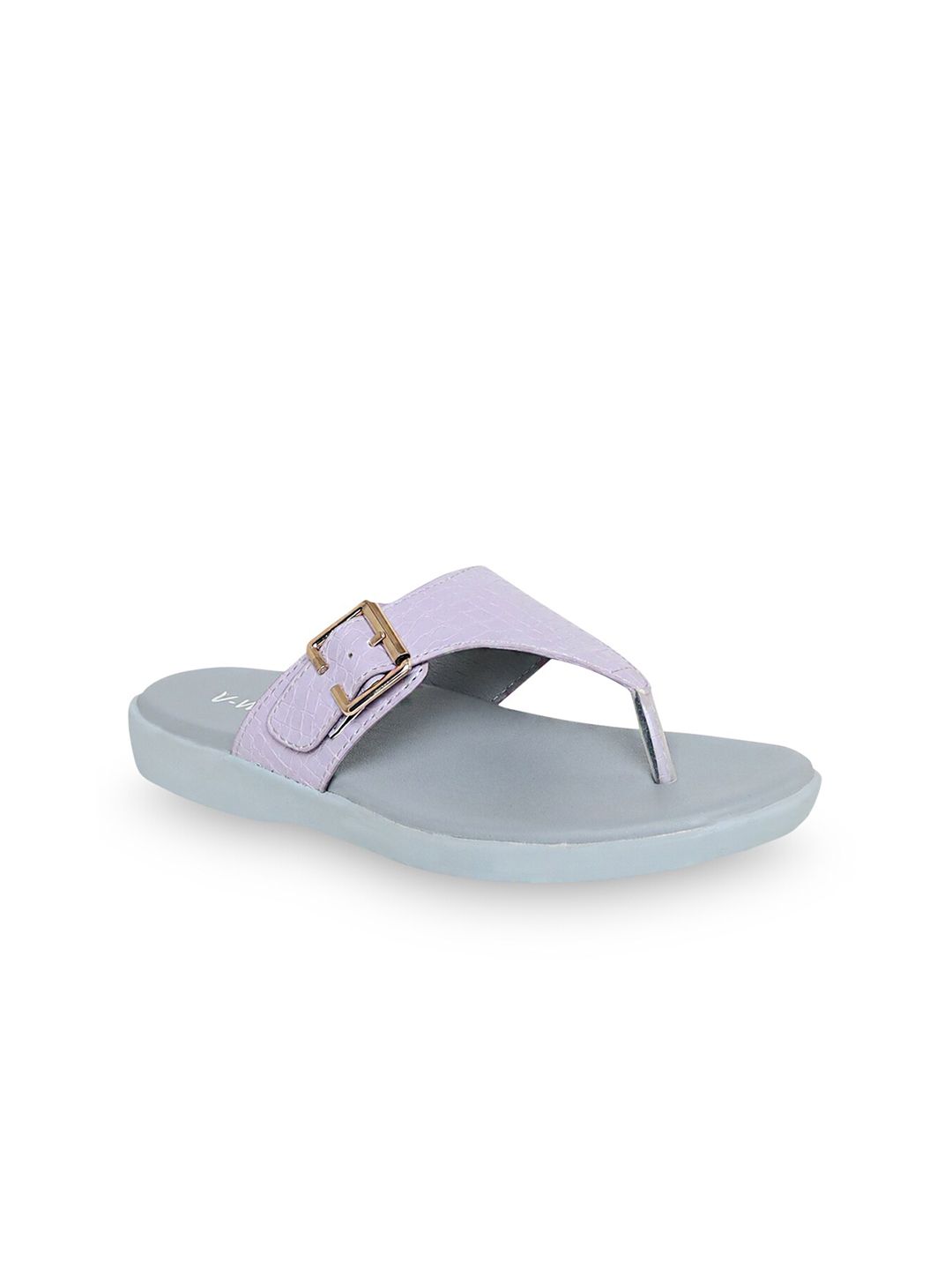 V-WALK Open Toe Flats With Buckles