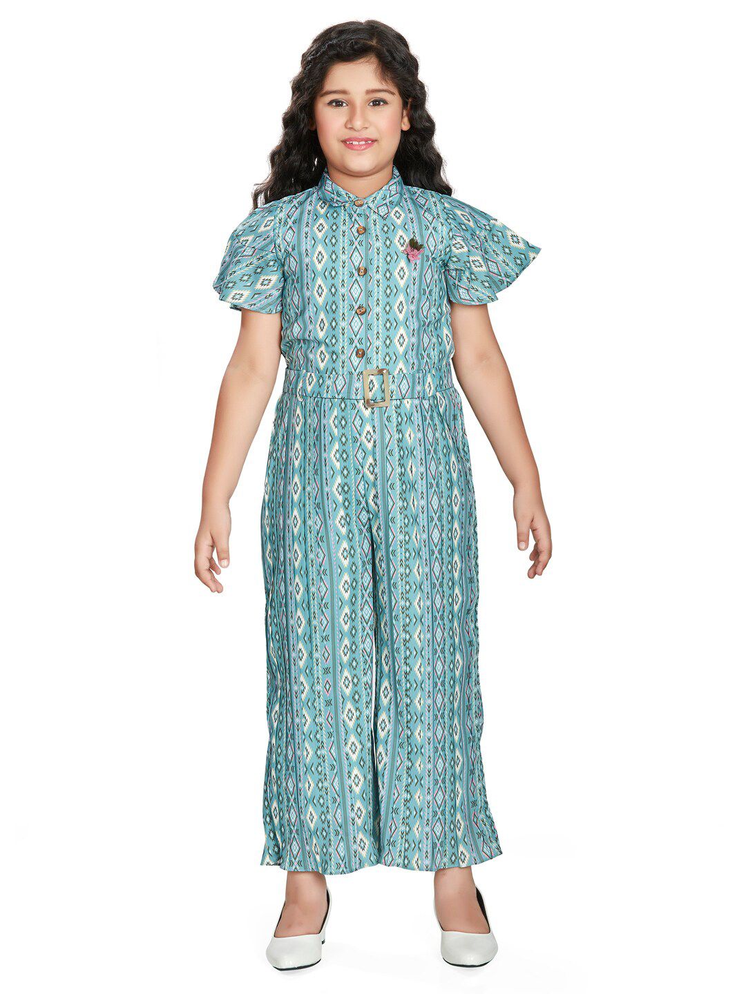 Peppermint Girls Printed Basic Jumpsuit