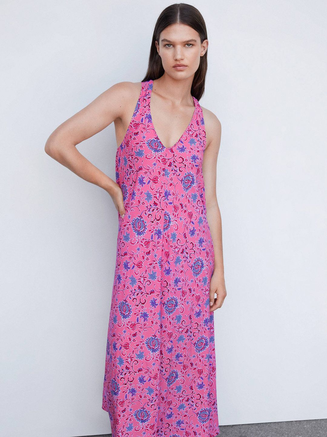 MANGO Floral Print Maxi Dress Price in India