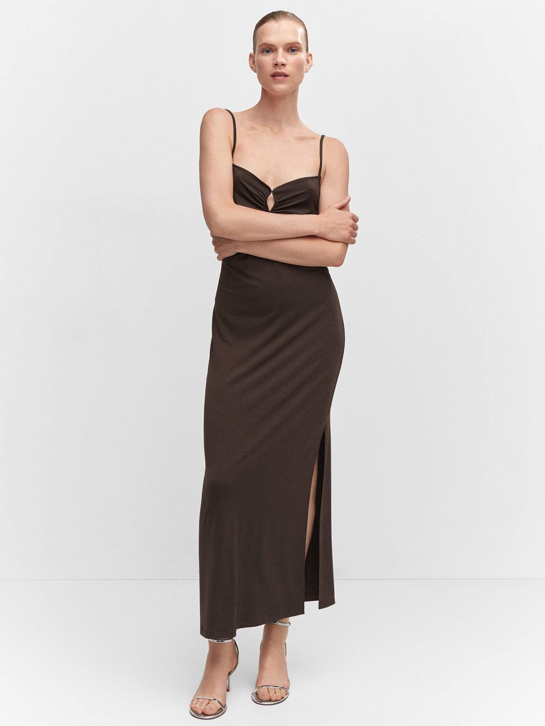 mango cut out ruched dress Cut-out ruched dress - Women