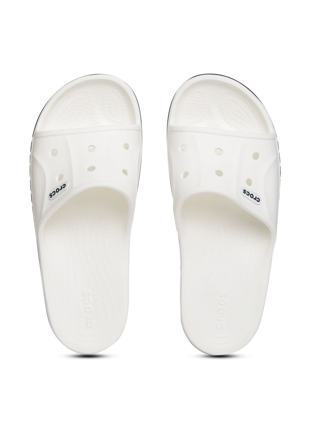 Crocs Unisex White Solid Slip-On Flip Flops Price in India