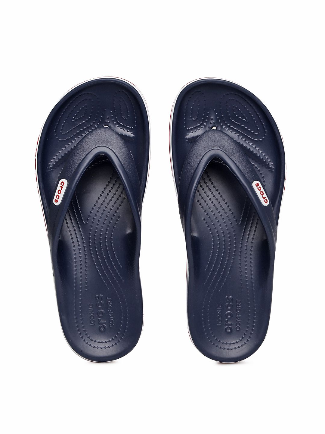 Crocs Unisex Navy Blue Solid Thong Flip-Flops Price in India