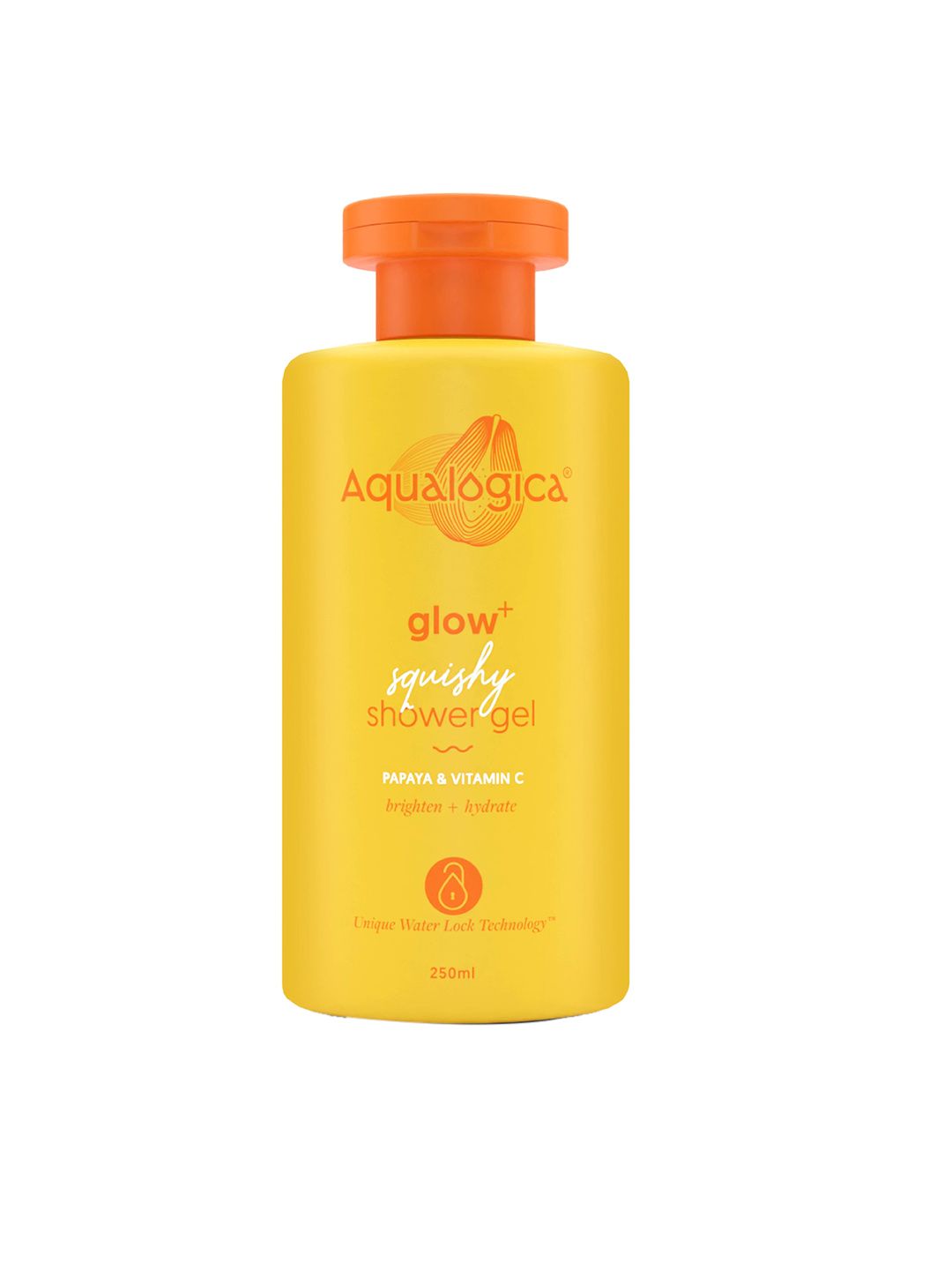 Aqualogica Glow Squishy Shower Gel with Vitamin C & Papaya 250 ml