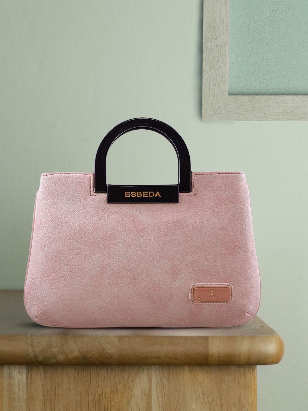 ESBEDA Pink Solid Handheld Bag Price in India