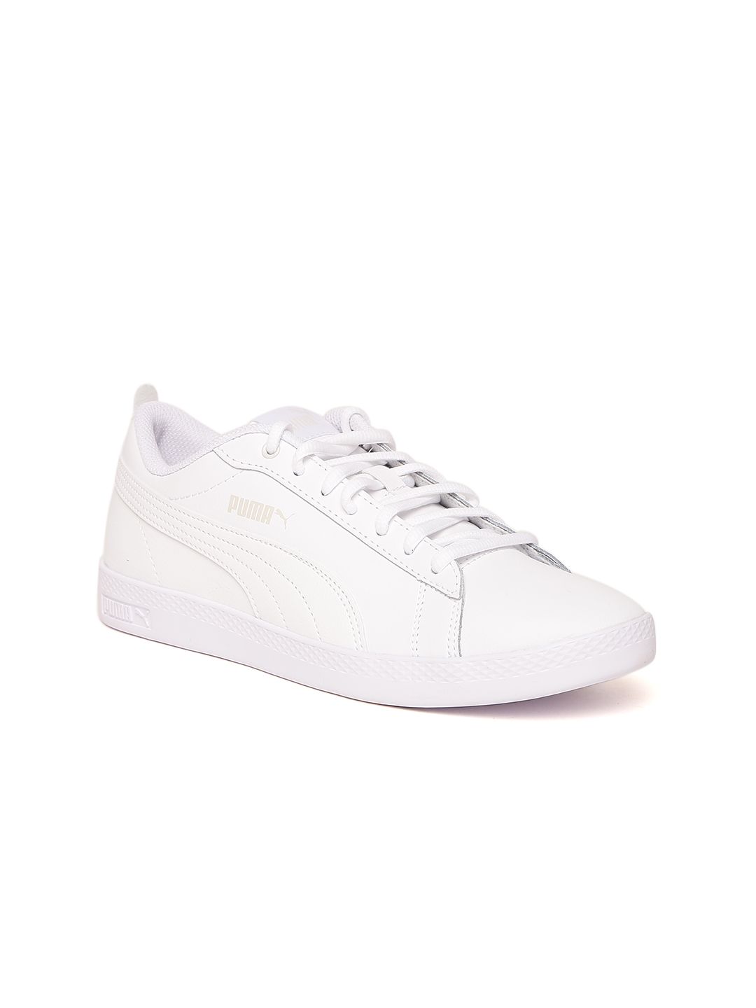 Puma Women White Smash V2 Leather Sneakers Price in India