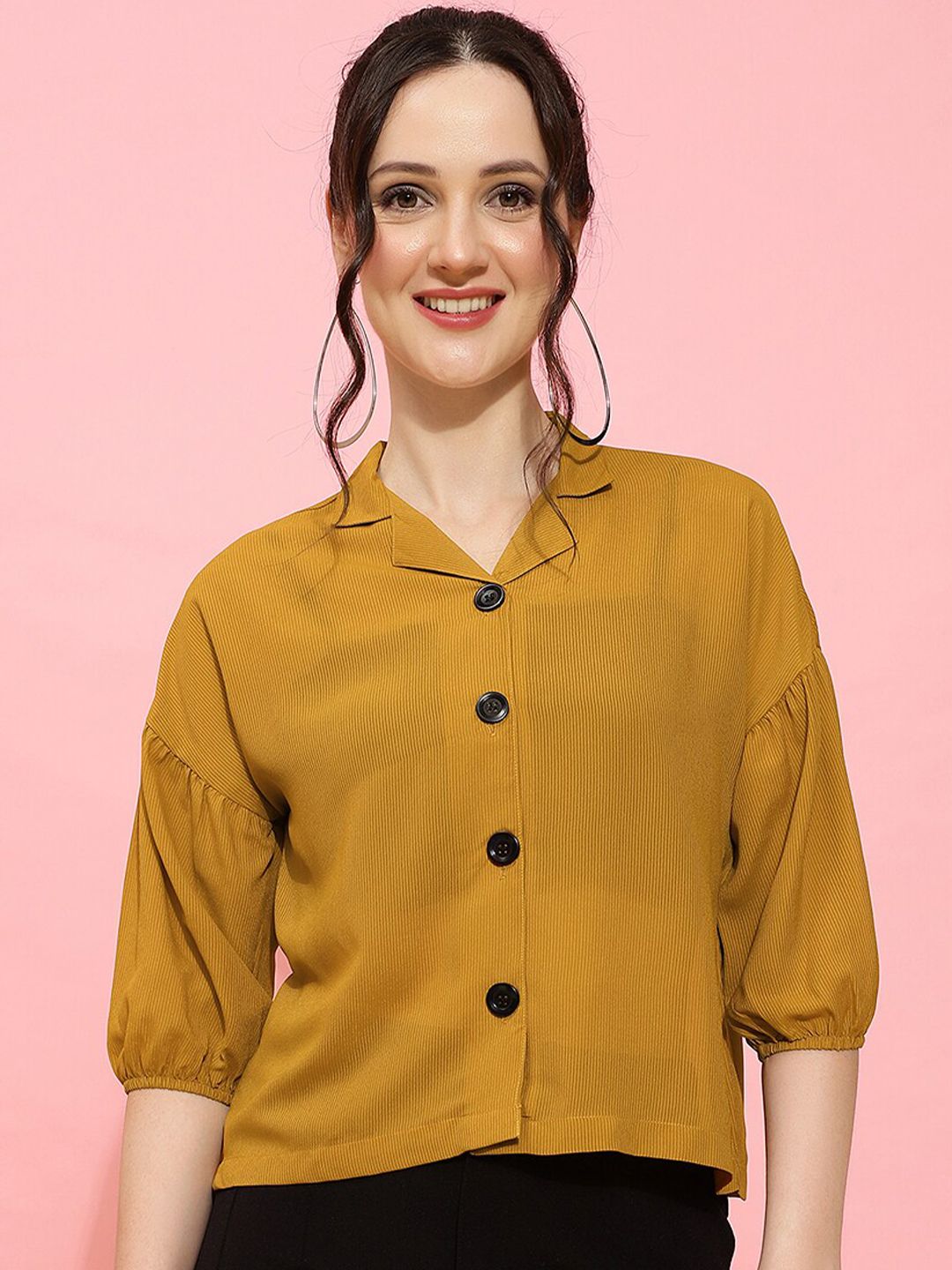 Colors of Earth Classic Oversized Drop-Shoulder Sleeves Casual Shirt Price in India