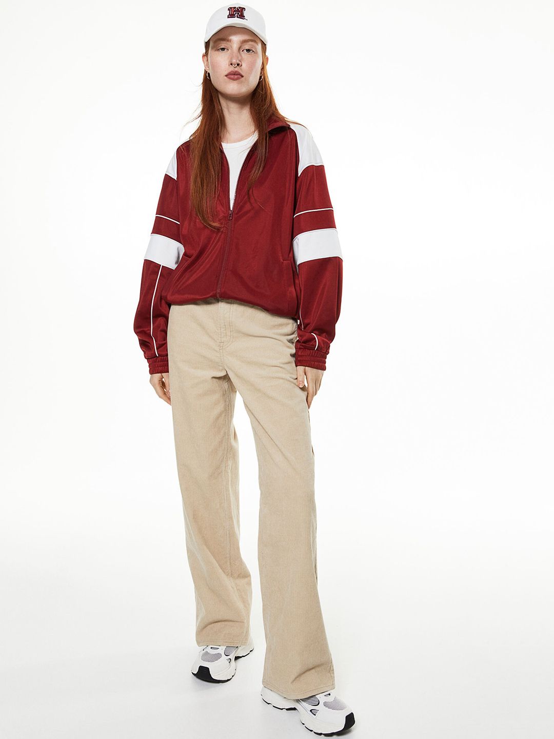 H&M Women Pure Cotton Corduroy Trousers Price in India