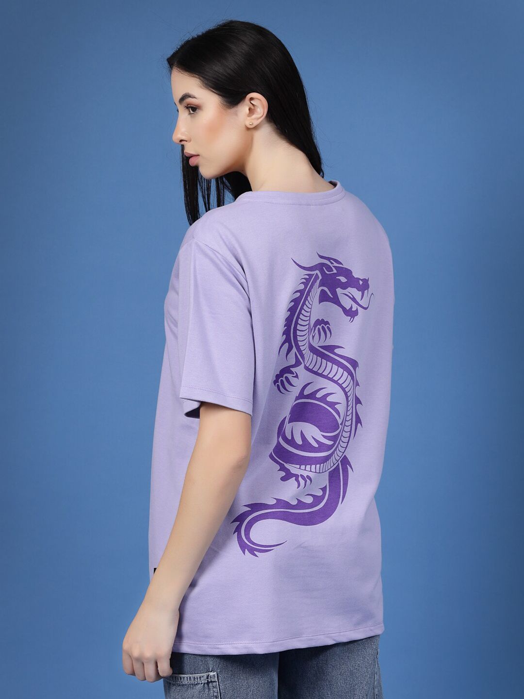 Rigo Graphic Printed Oversized Cotton T-shirt Price in India
