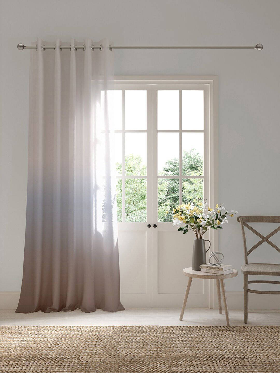 DDecor DDecor Blue & Pink Sheer Long Door Curtain