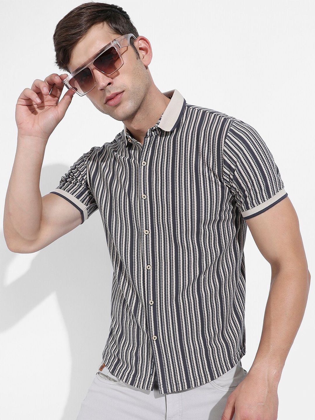 CAHOOT Classic Spread Collar Cotton Casual Shirt