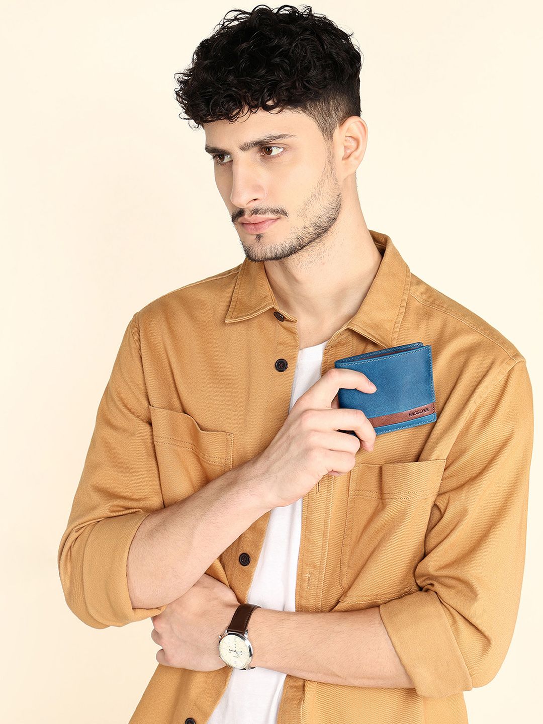 Sassora RFID Leather Two Fold Wallet
