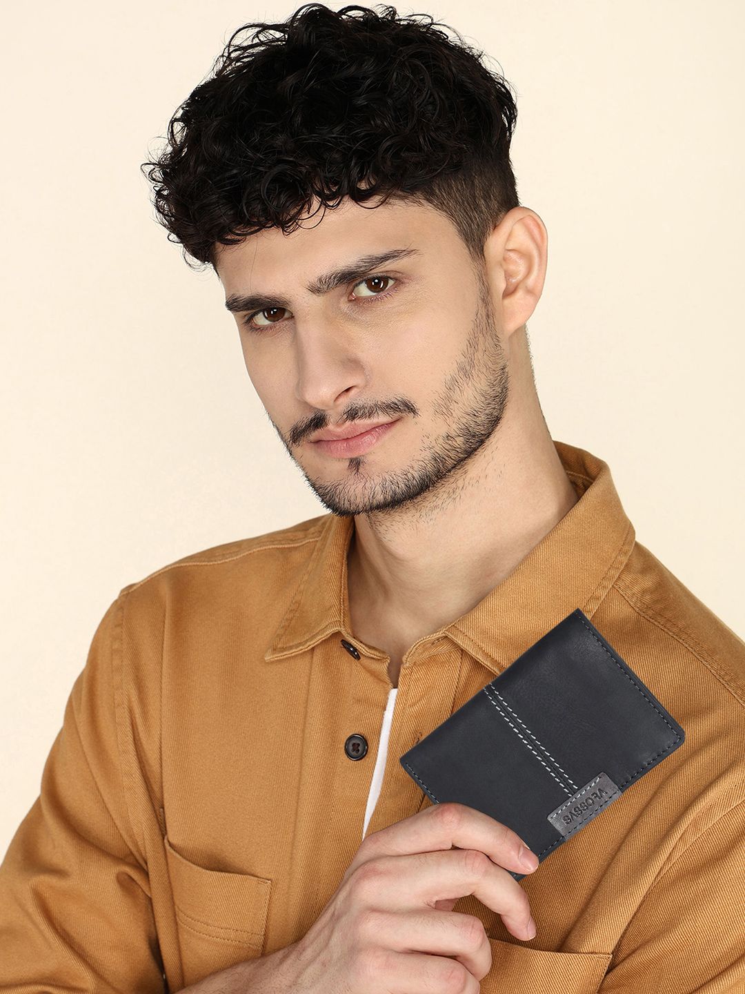 Sassora Men RFID Leather Two Fold Wallet