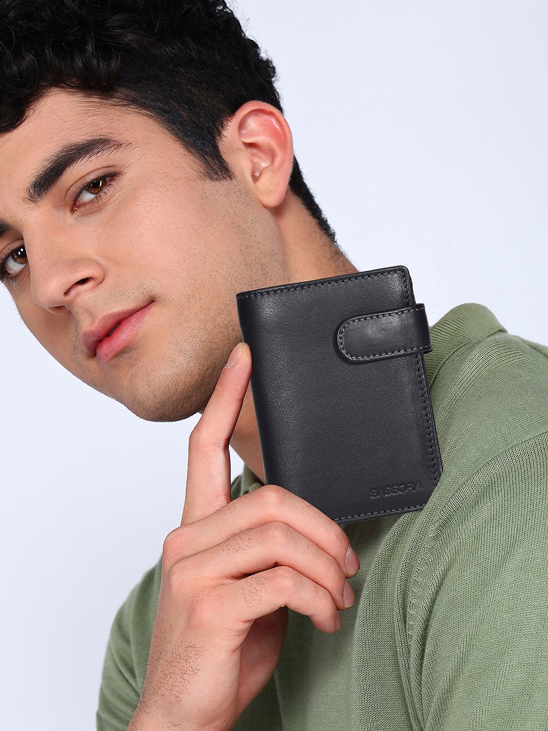Sassora RFID Leather Two Fold Wallet