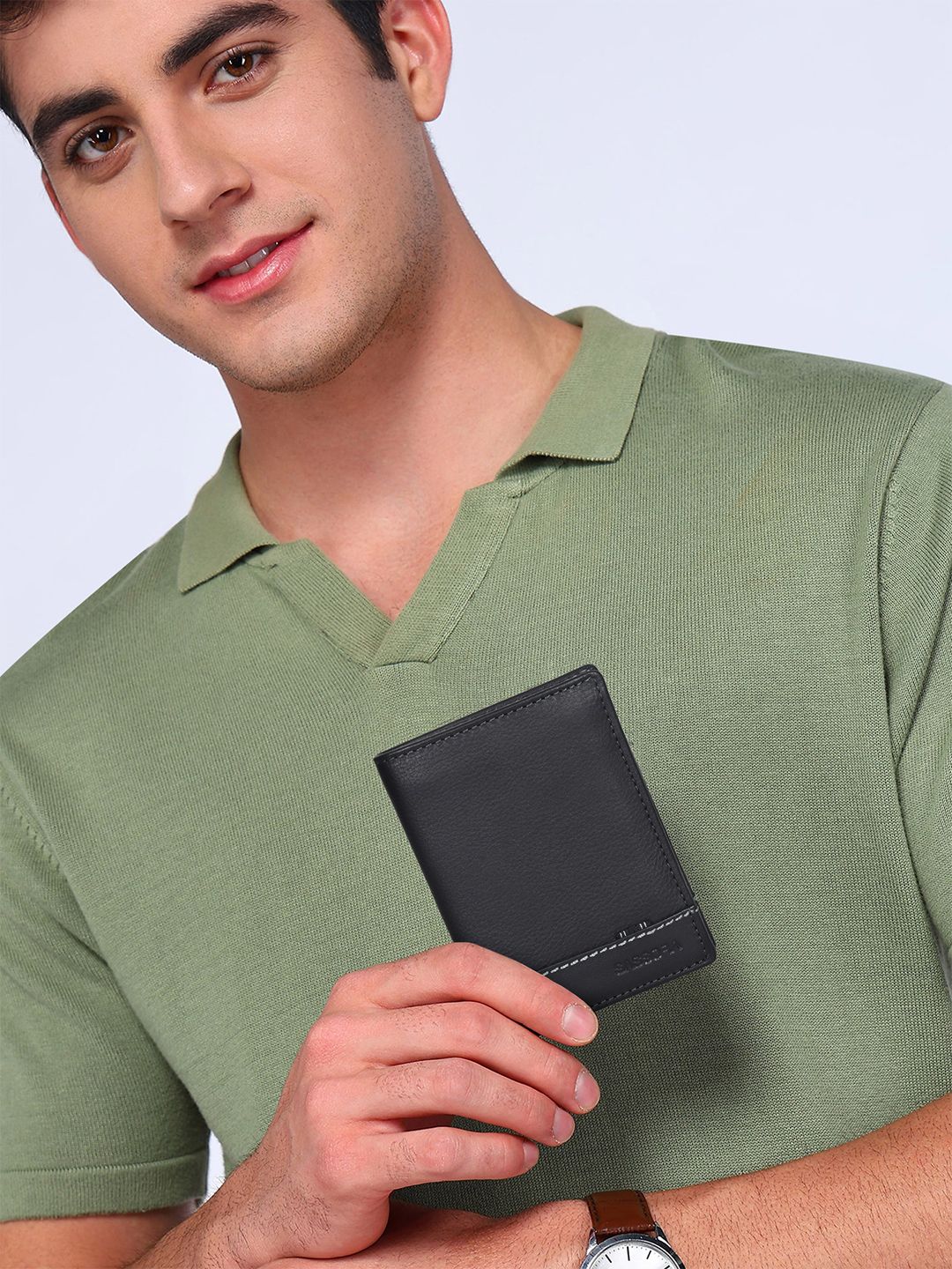 Sassora RFID Leather Two Fold Wallet