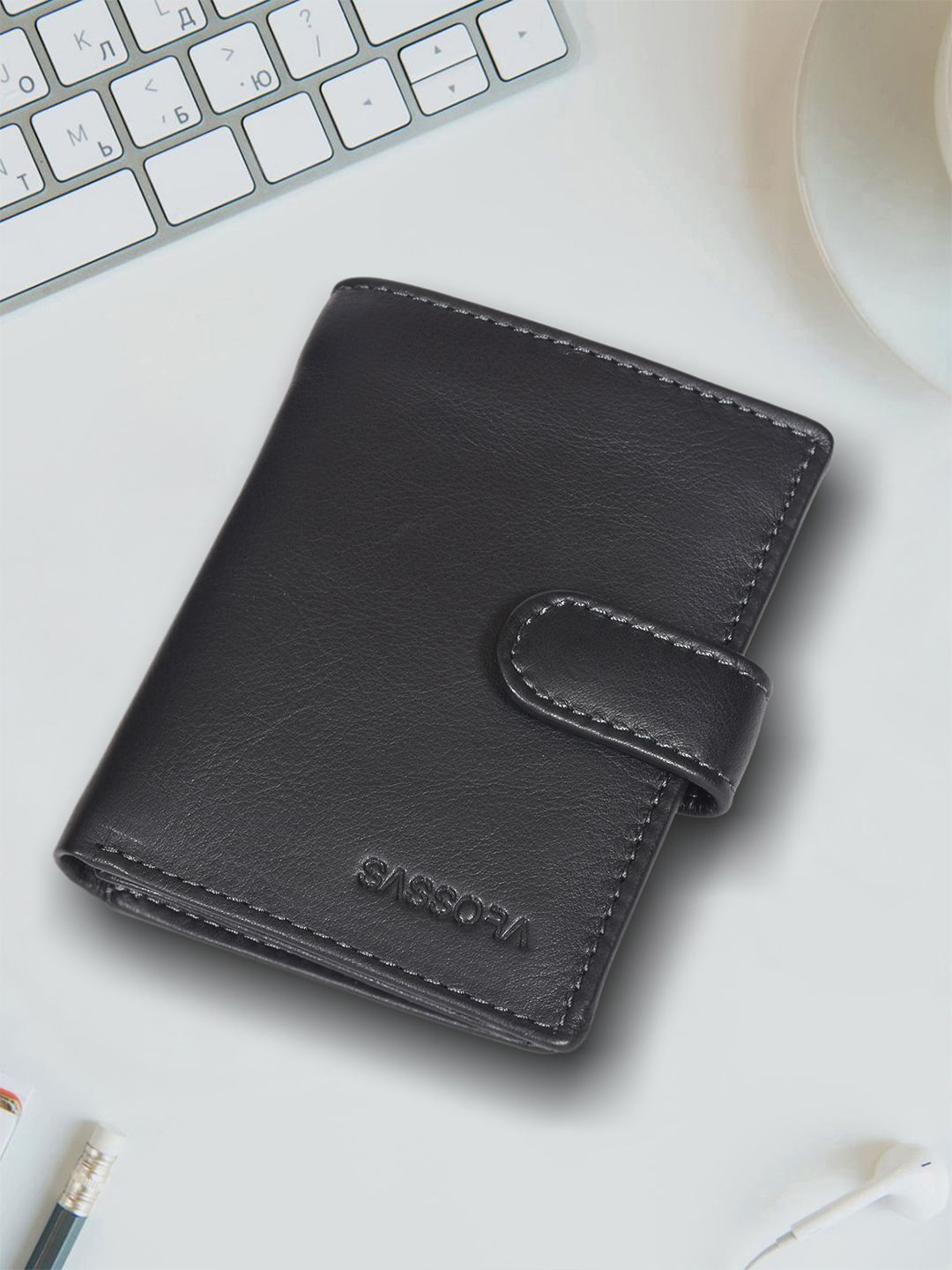 Sassora Unisex Leather Two Fold Wallet