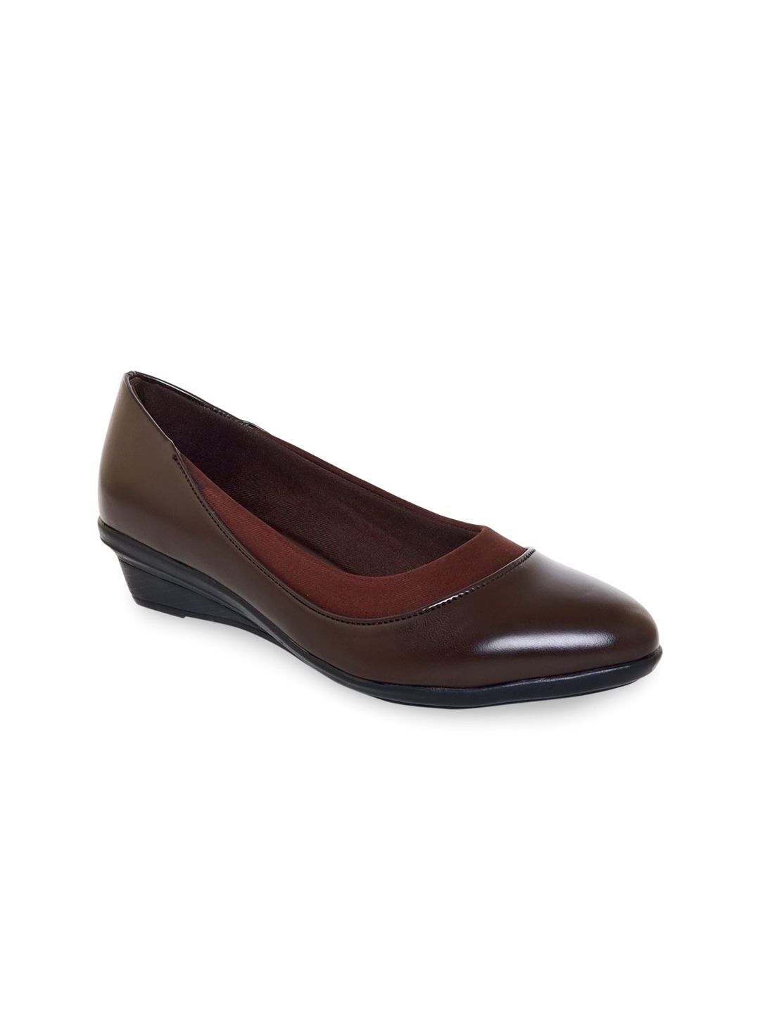 V-WALK Pointed Toe Synthetic Leather Ballerinas
