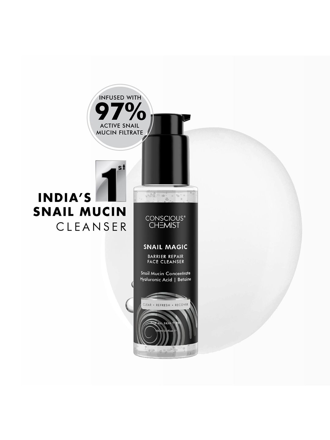 Conscious Chemist Snail Magic Barrier Repair Cleanser with Snail Mucin Concentrate - 100ml