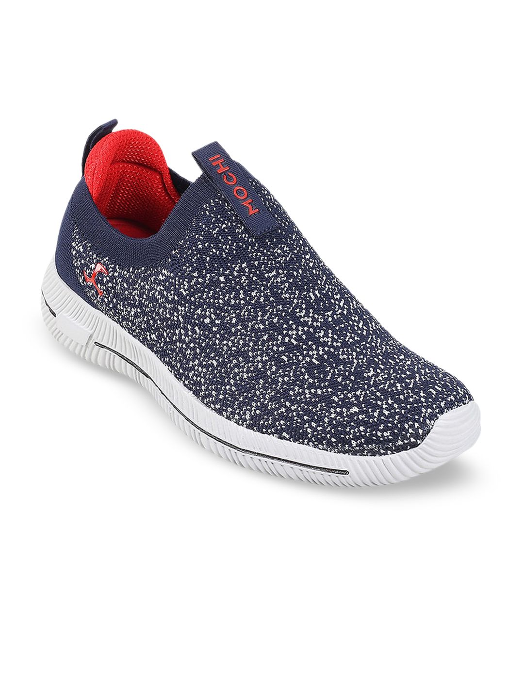 Mochi Men Printed Comfort Insole Contrast Sole Slip-On Sneakers