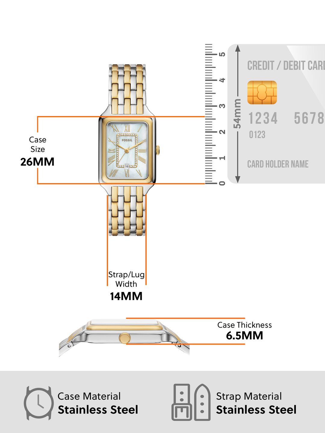 Rectangular Dial Water Resistance Analogue Watch ES5305