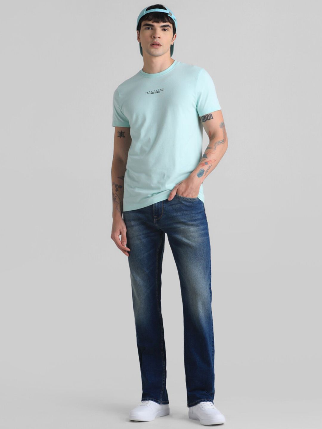 Bootcut Mid Rise Heavy Fade Stretchable Jeans