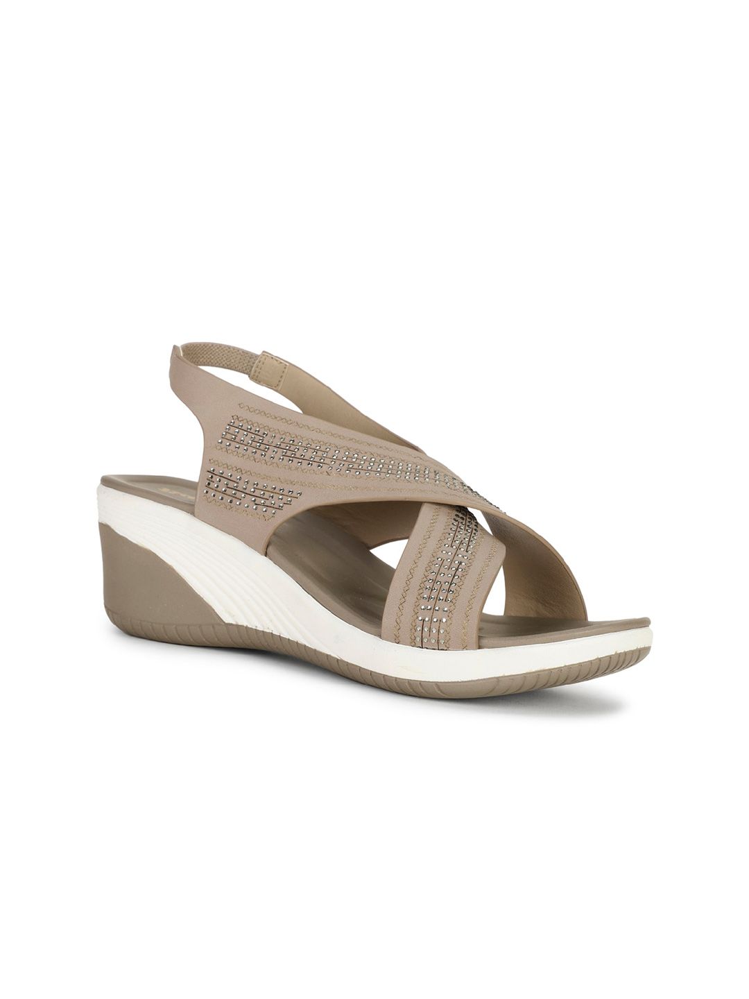 Bata Bata Embellished Wedge Heels With Backstrap