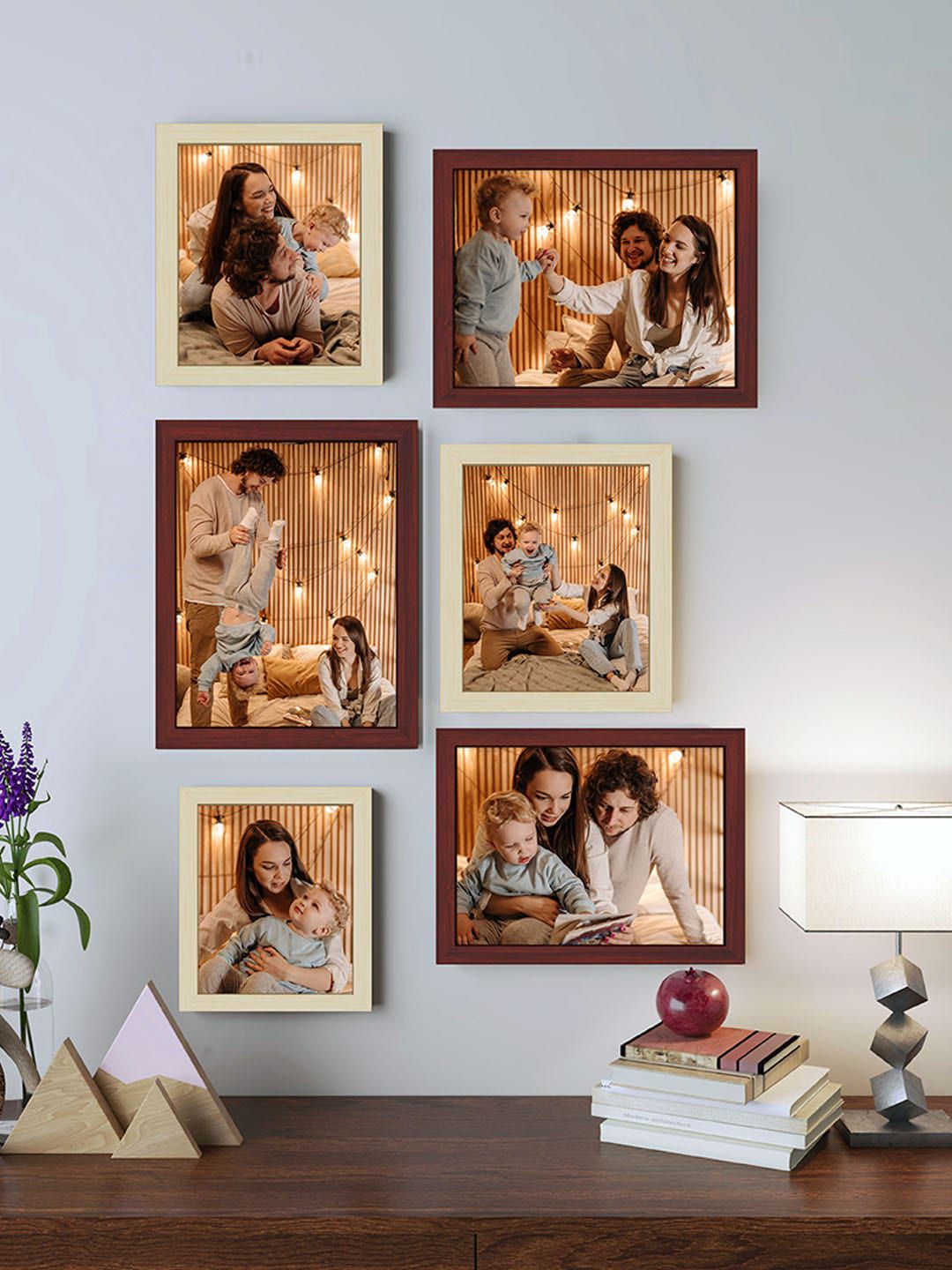 Art Street Art Street 6-Pcs Brown & Beige Wall Photo Frames