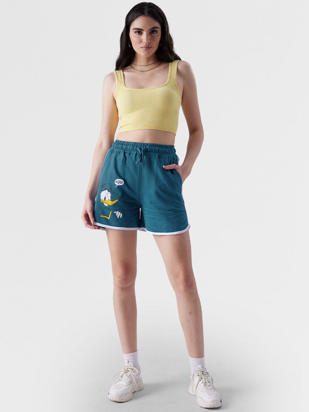 【メル♡】新品未使用★duck ballon short pants Buy The Souled Store Women Donald Duck Printed Pure Cotton Shorts