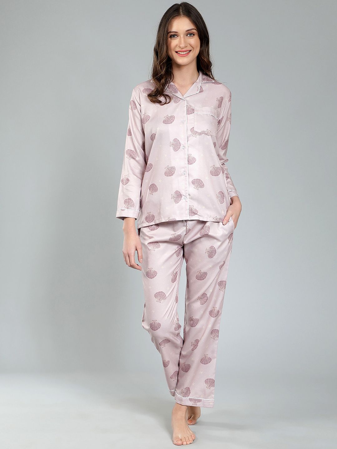 House of Comfort Graphic Printed Night suit