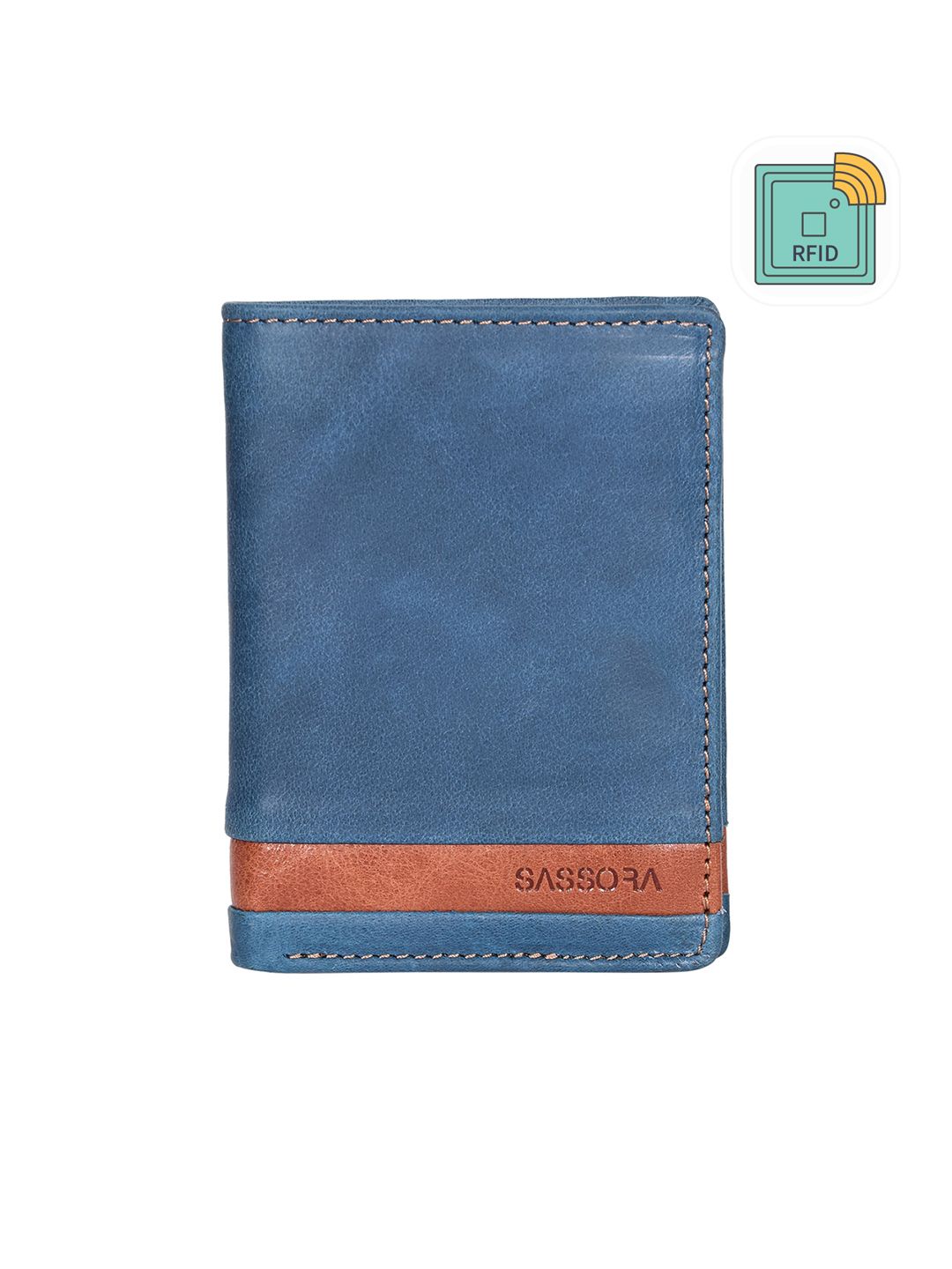 Sassora Unisex Leather Two Fold Wallet