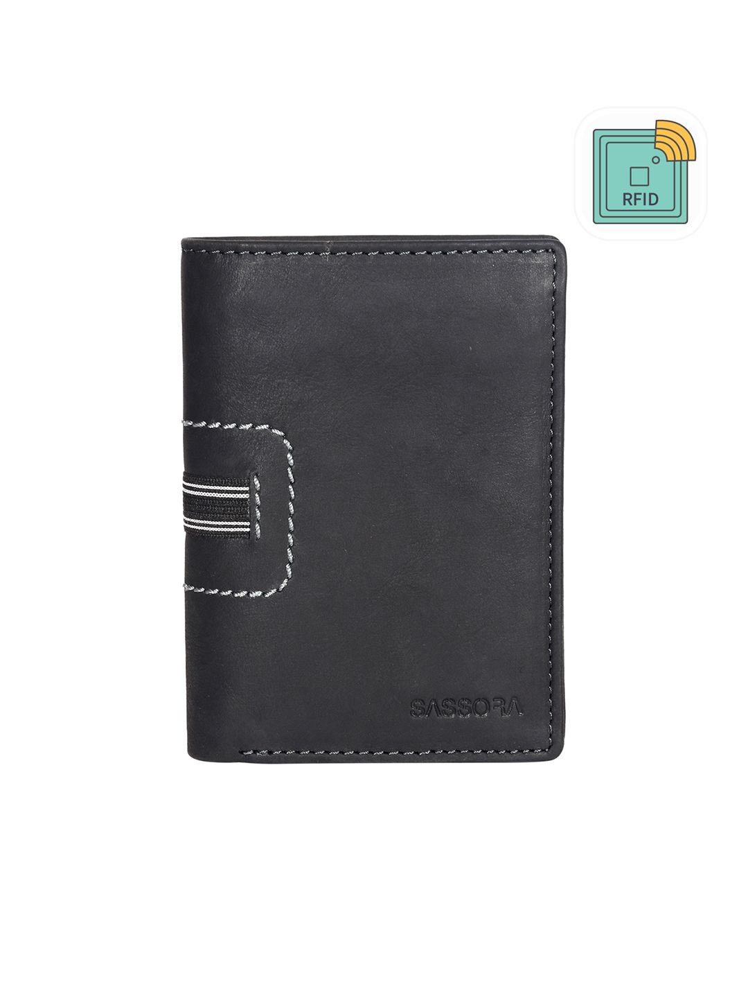 Sassora Unisex Printed Leather Two Fold Wallet