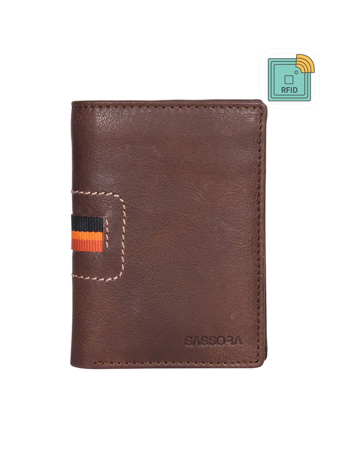 Sassora Unisex Leather Two Fold Wallet
