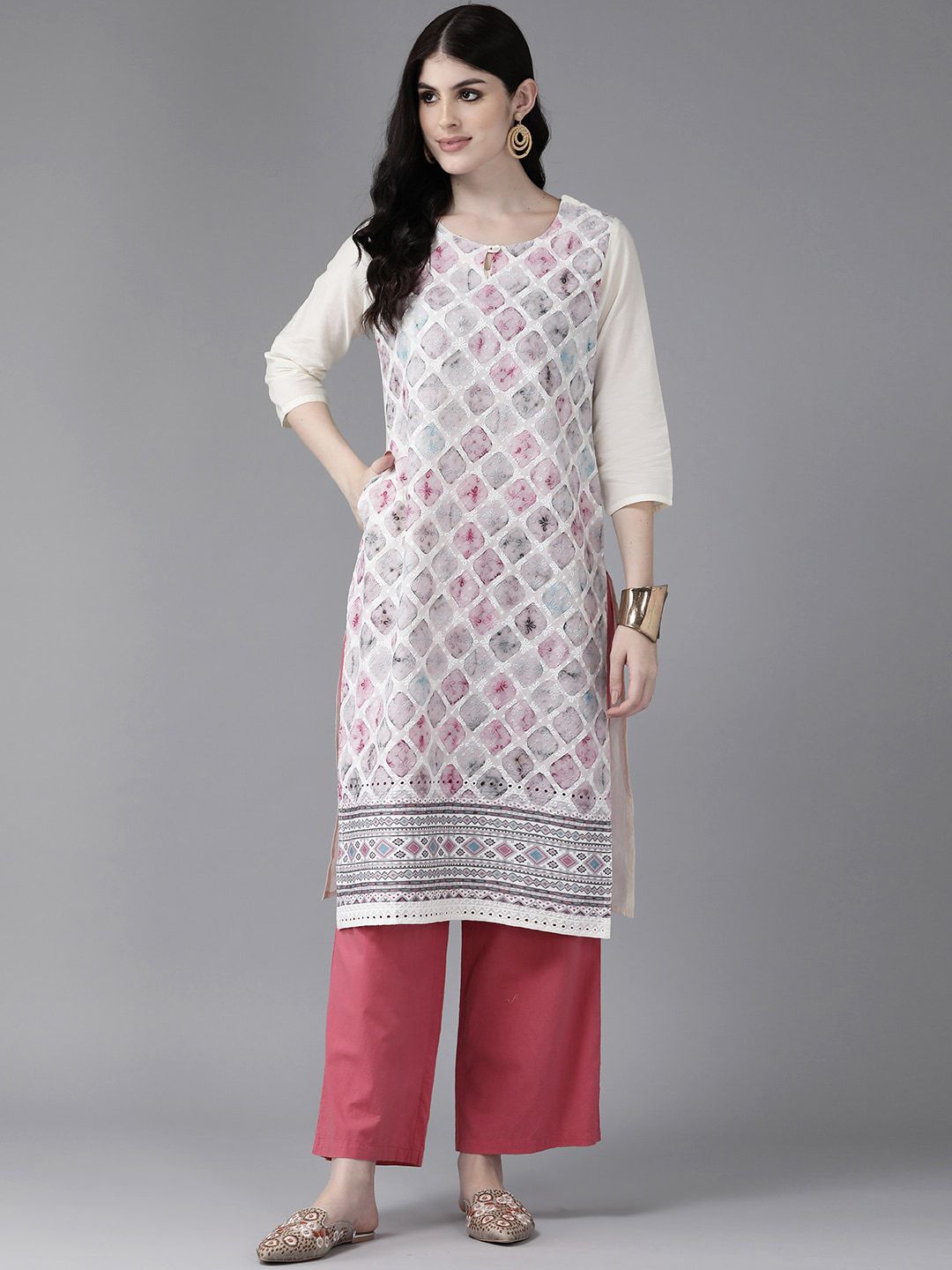 BAESD Floral Embroidered Cotton Kurta Price in India