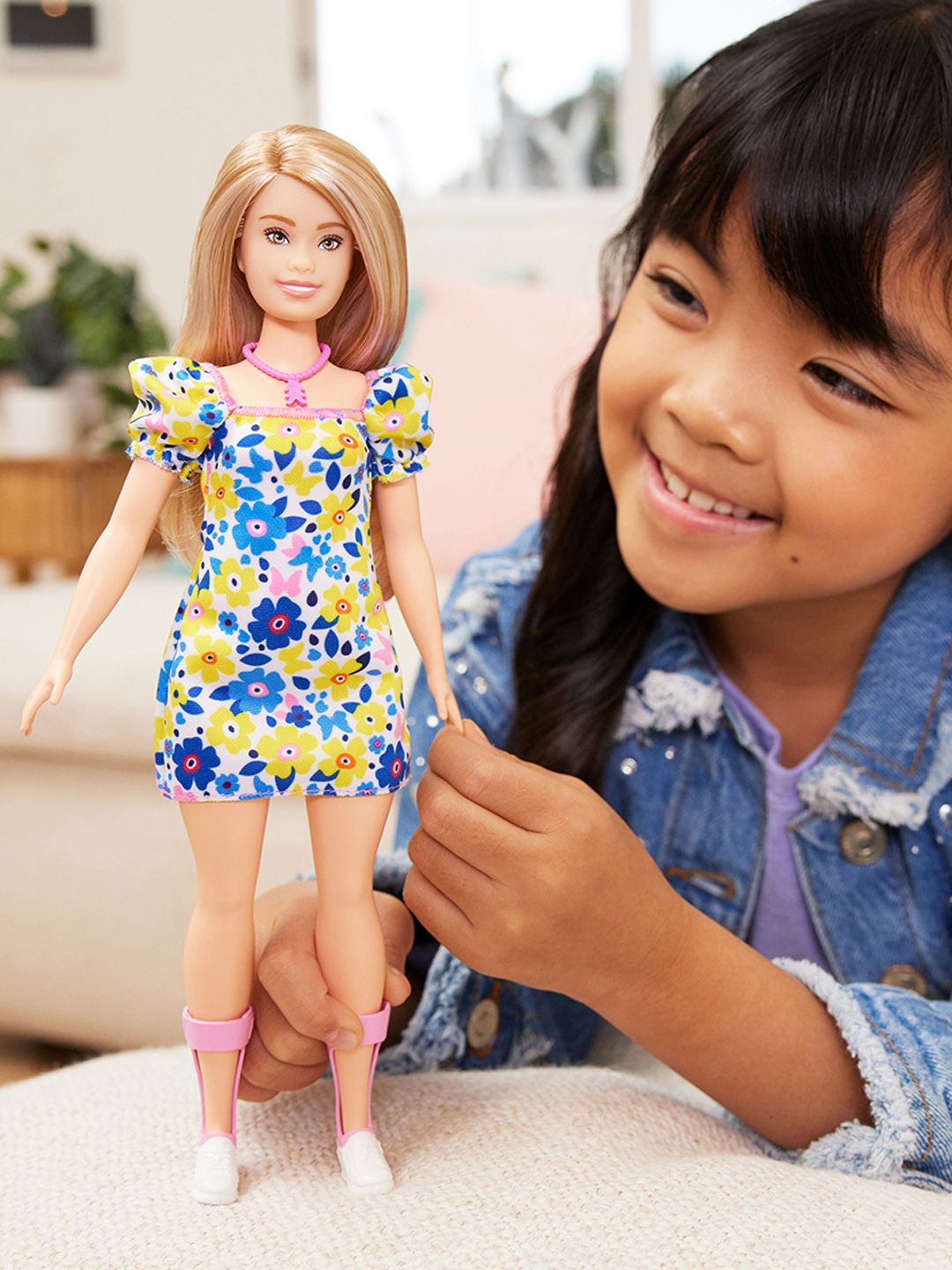Buy Barbie Fashionistas Doll #208 with Down Syndrome and Floral Dress -  Soft Toys and Dolls for Girls 24639384 | Myntra