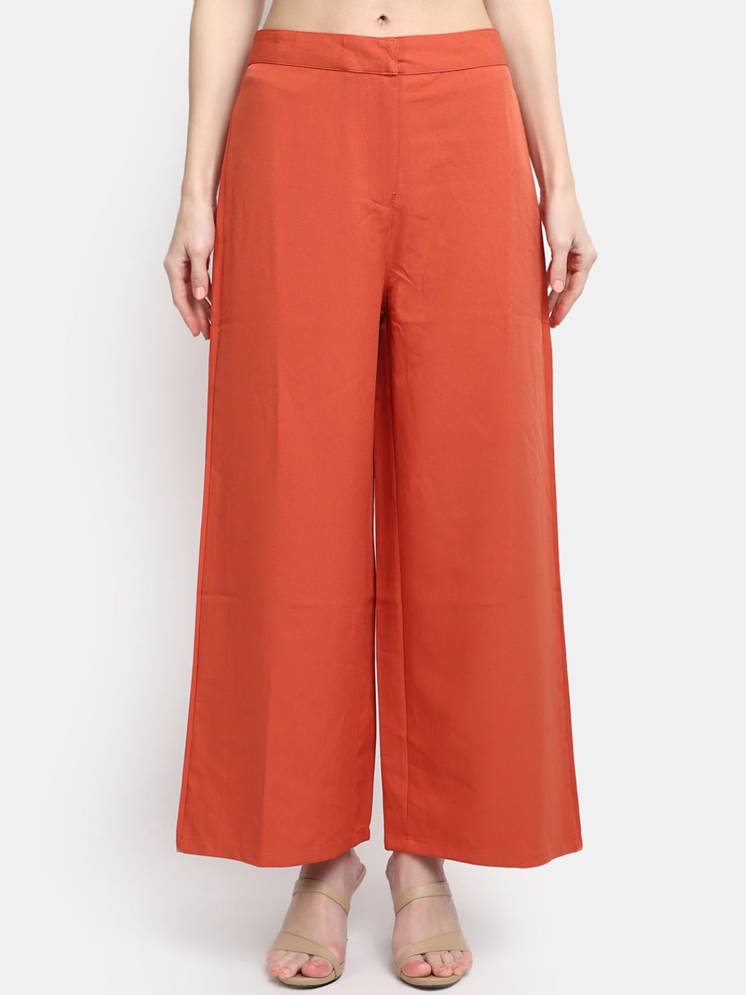 V-Mart Women Mid-Rise Parallel Trousers Price in India