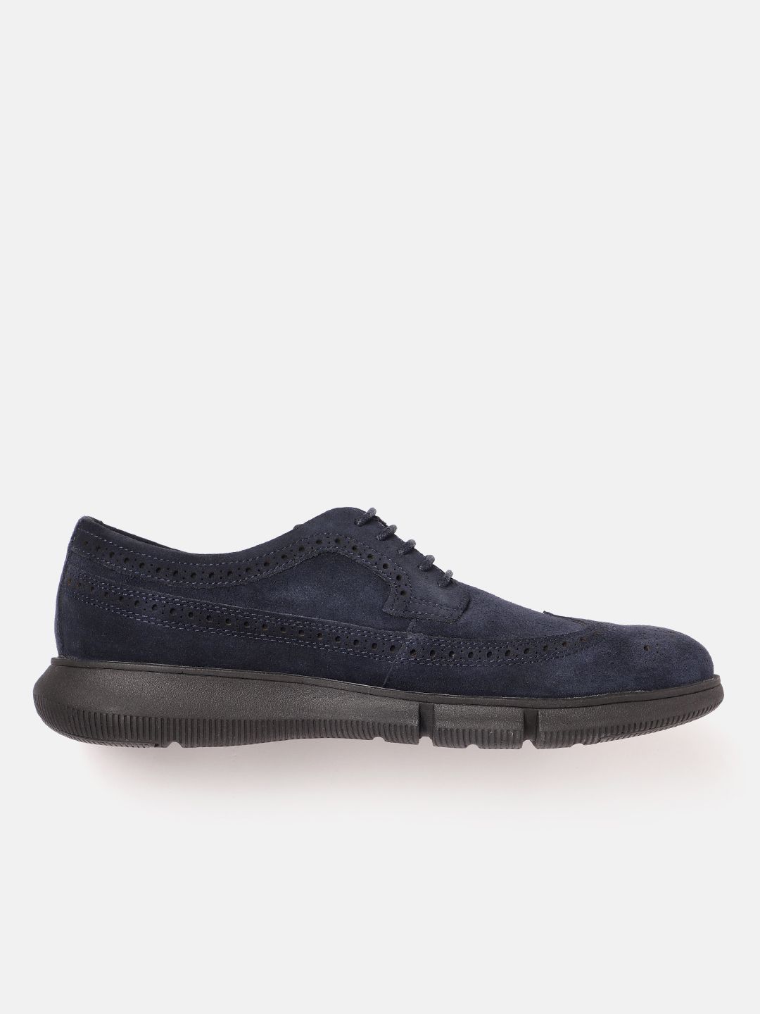 Buy Geox Men U Adacter F Perforations Suede Brogues - Casual  display picture 2
