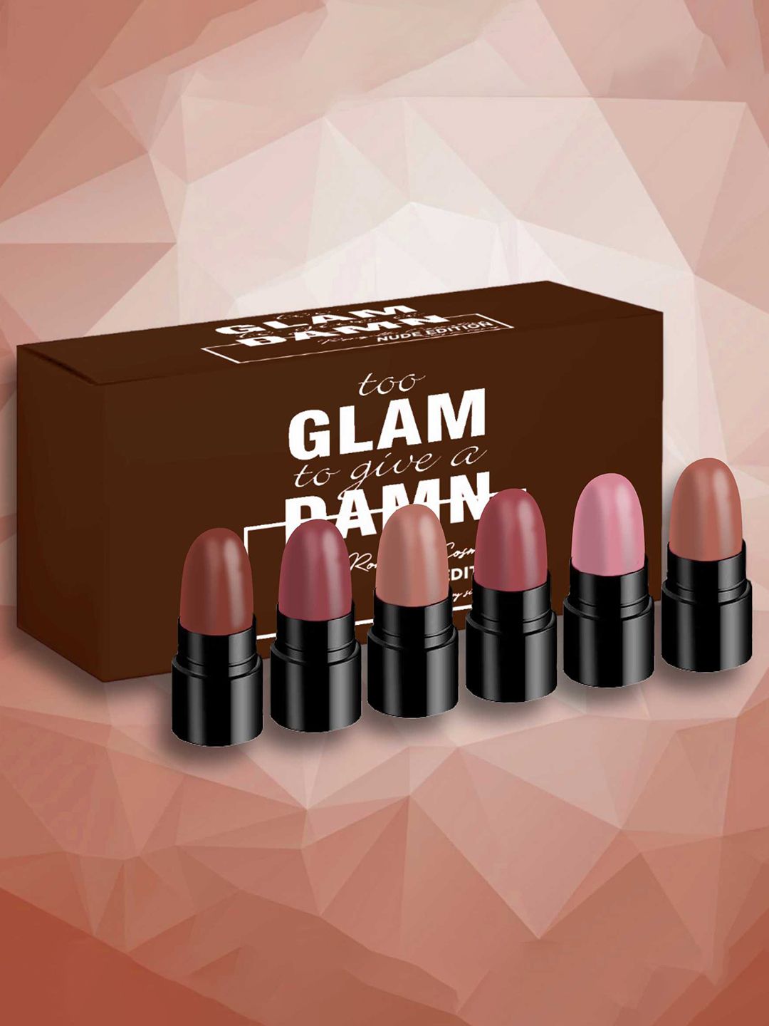 Ronzille Set of 6 Sexy Lippes Nude Edition Mini Bullet lipstick -2g Each