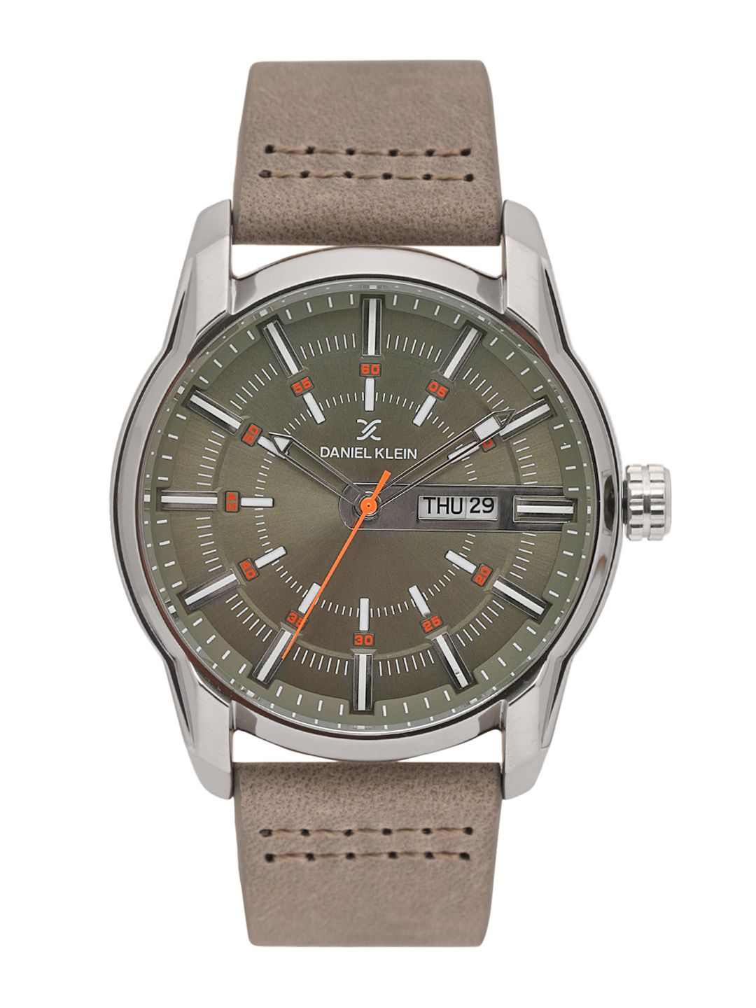 Buy Daniel Klein Men Grey Leather Analogue Watch DK11599-6