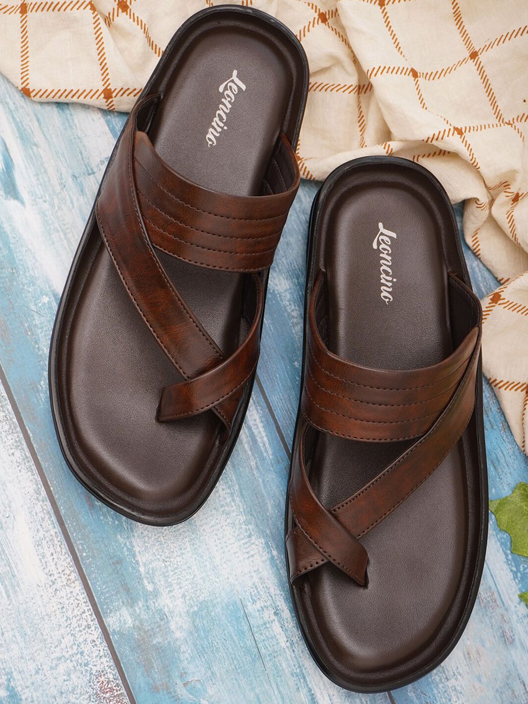 LEONCINO Men One Toe Comfort Sandals