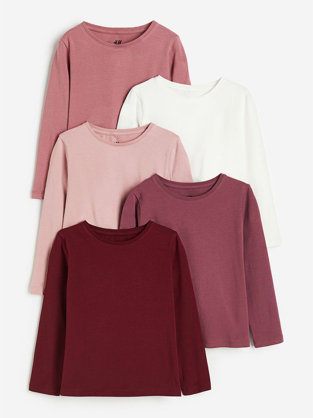 H&M Girls 5-Pack Jersey Tops Price in India