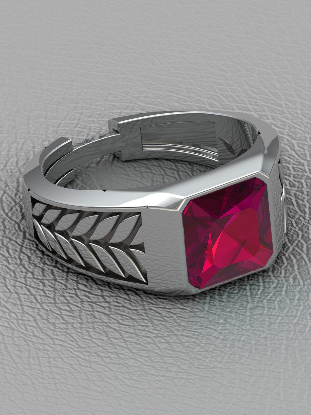 Buy Vitra Jewellery Men 925 Silver Rhodium-Plated Zircon Studded