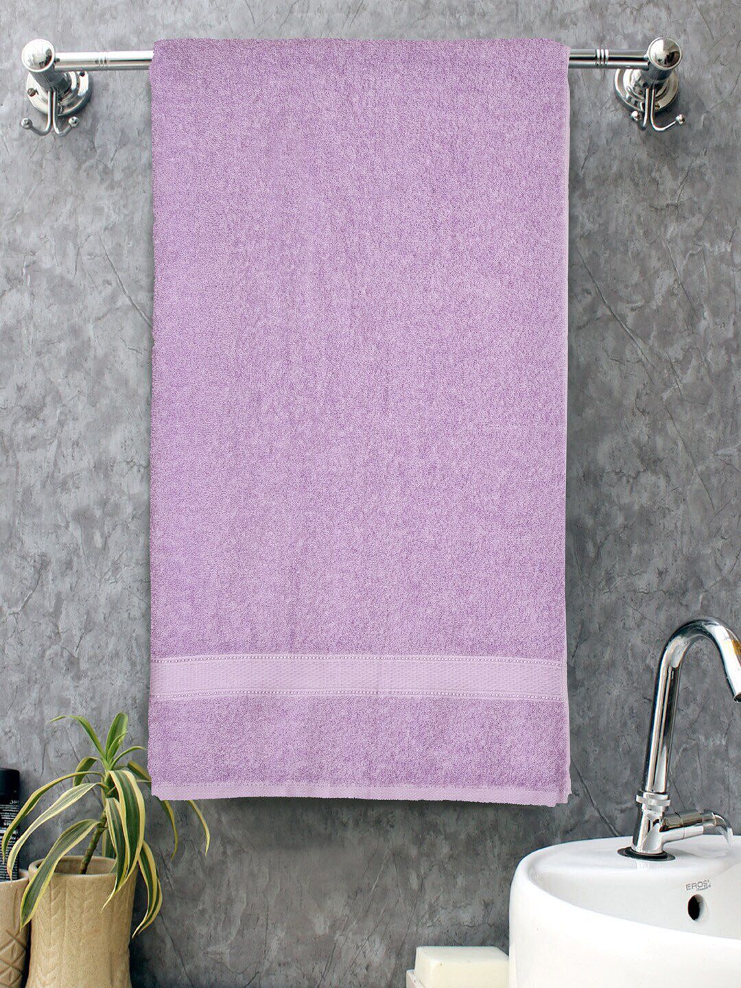 Home Fresh Everyday Lavender 400 GSM Pure Cotton Bath Towel