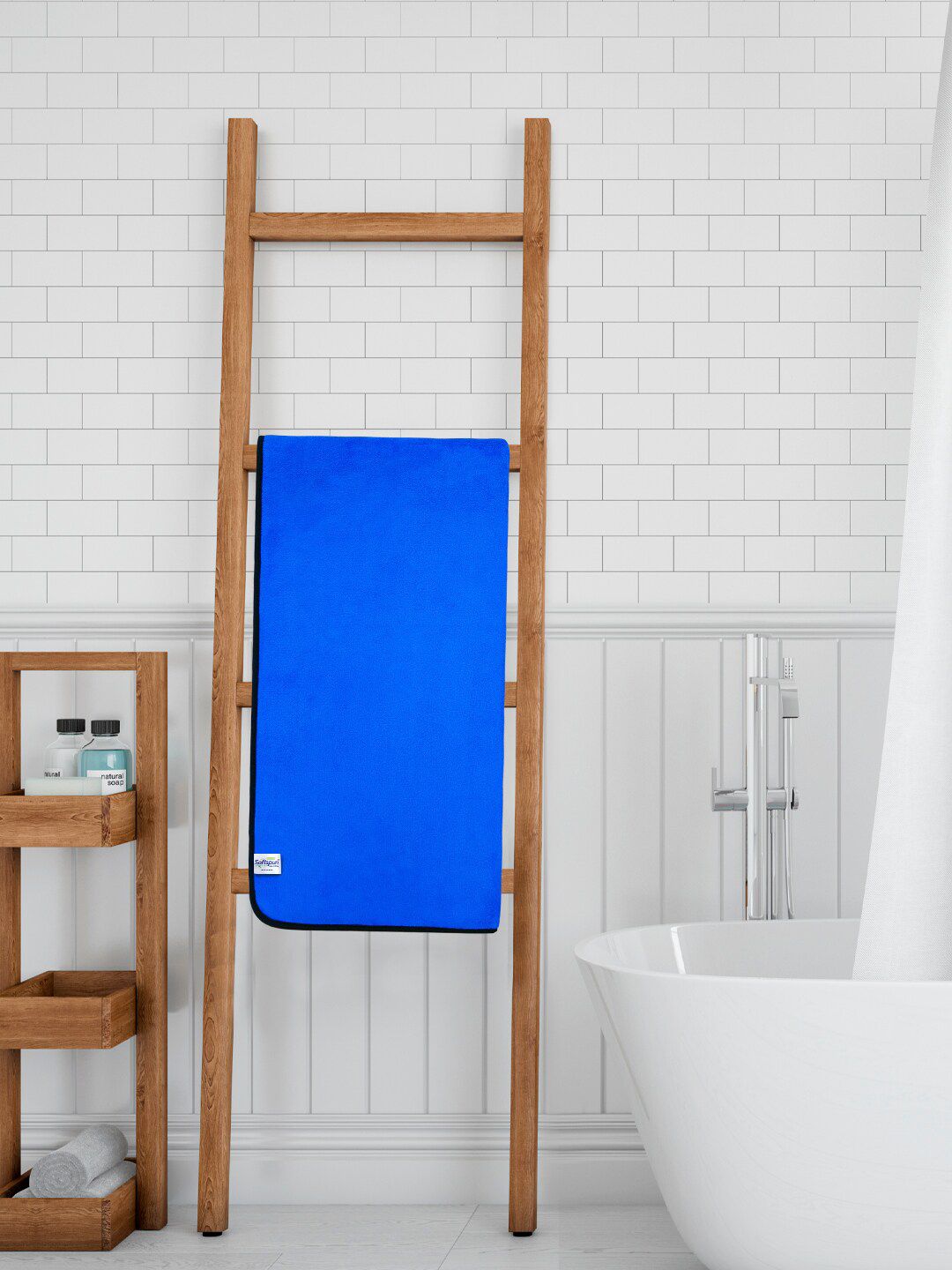 Softspun Microfiber Blue 280 Gsm Microfiber Towel