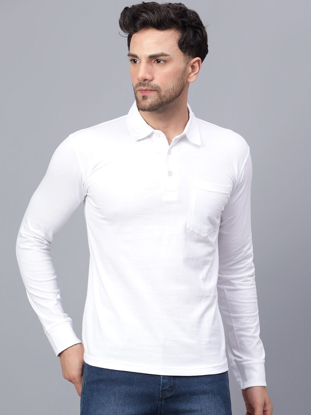 Fleximaa Polo Collar Pure Cotton T-shirt