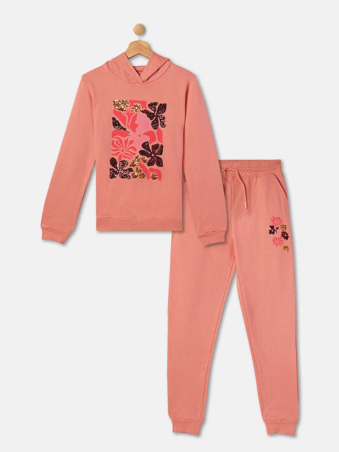 R&B Girls Floral Printed Pure Cotton Clothing Set