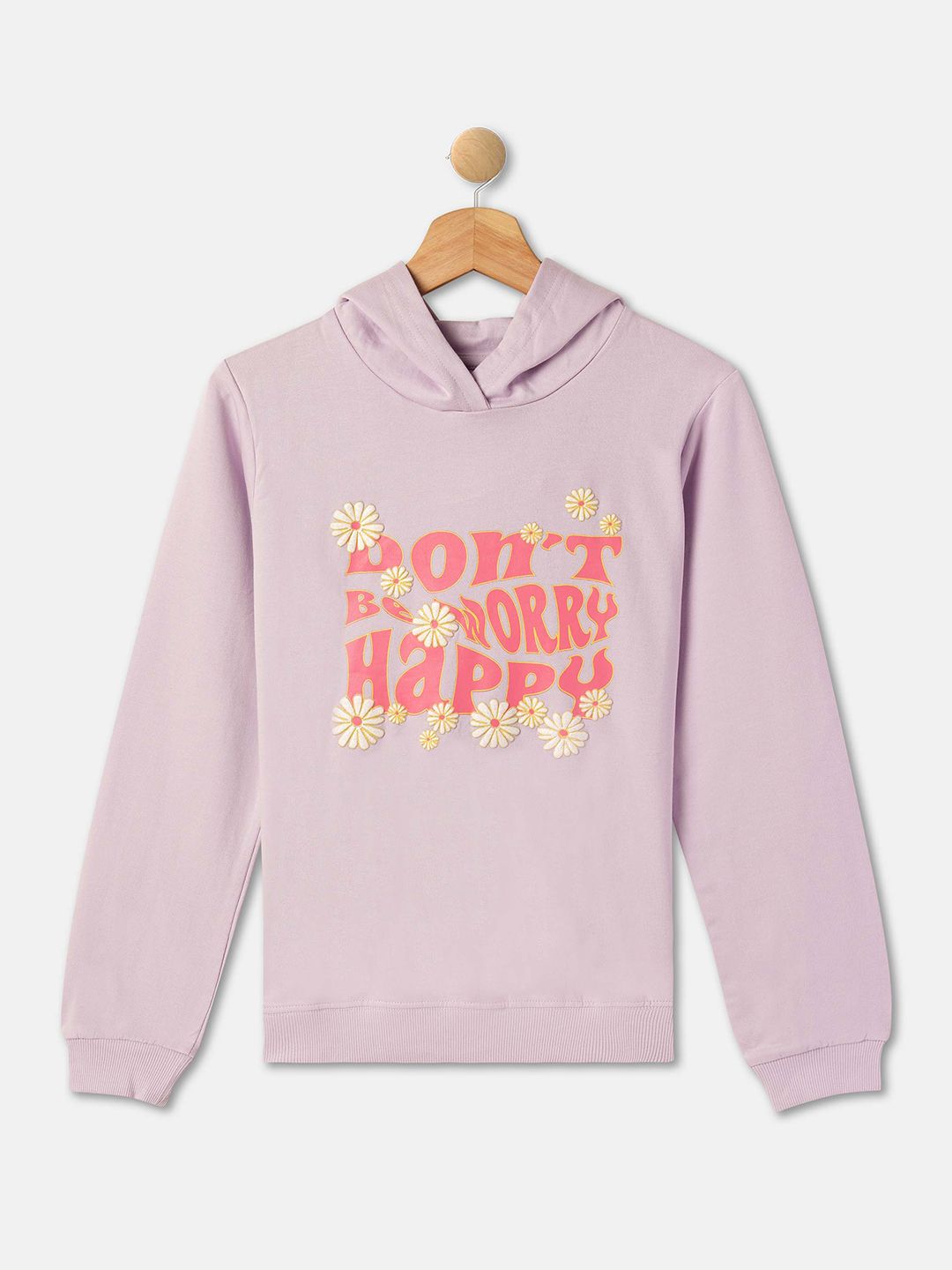 R&B Girls Typography Printed Pure Cotton Clothing Set