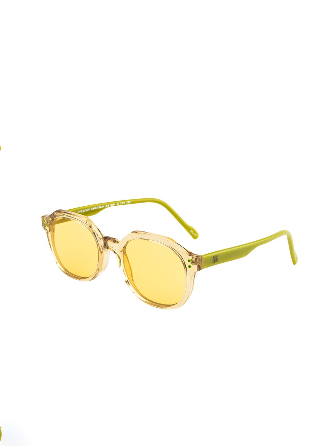 SEESAW Kids Yellow Lens & Yellow Round Sunglasses With UV Protected Lens